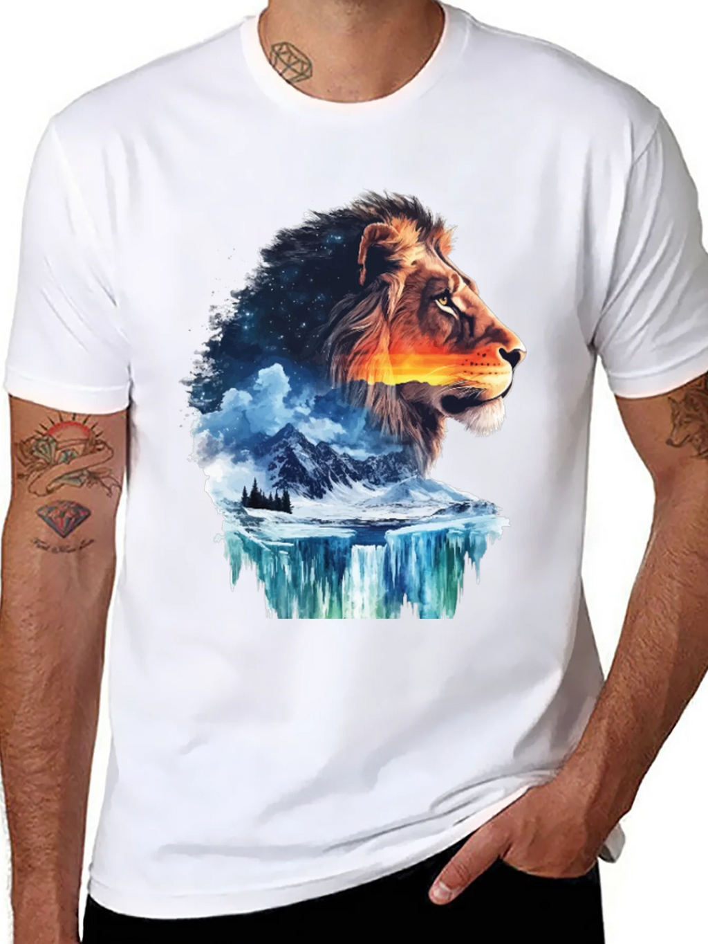 Lion Nature T-Shirt - Mens Graphic Tee