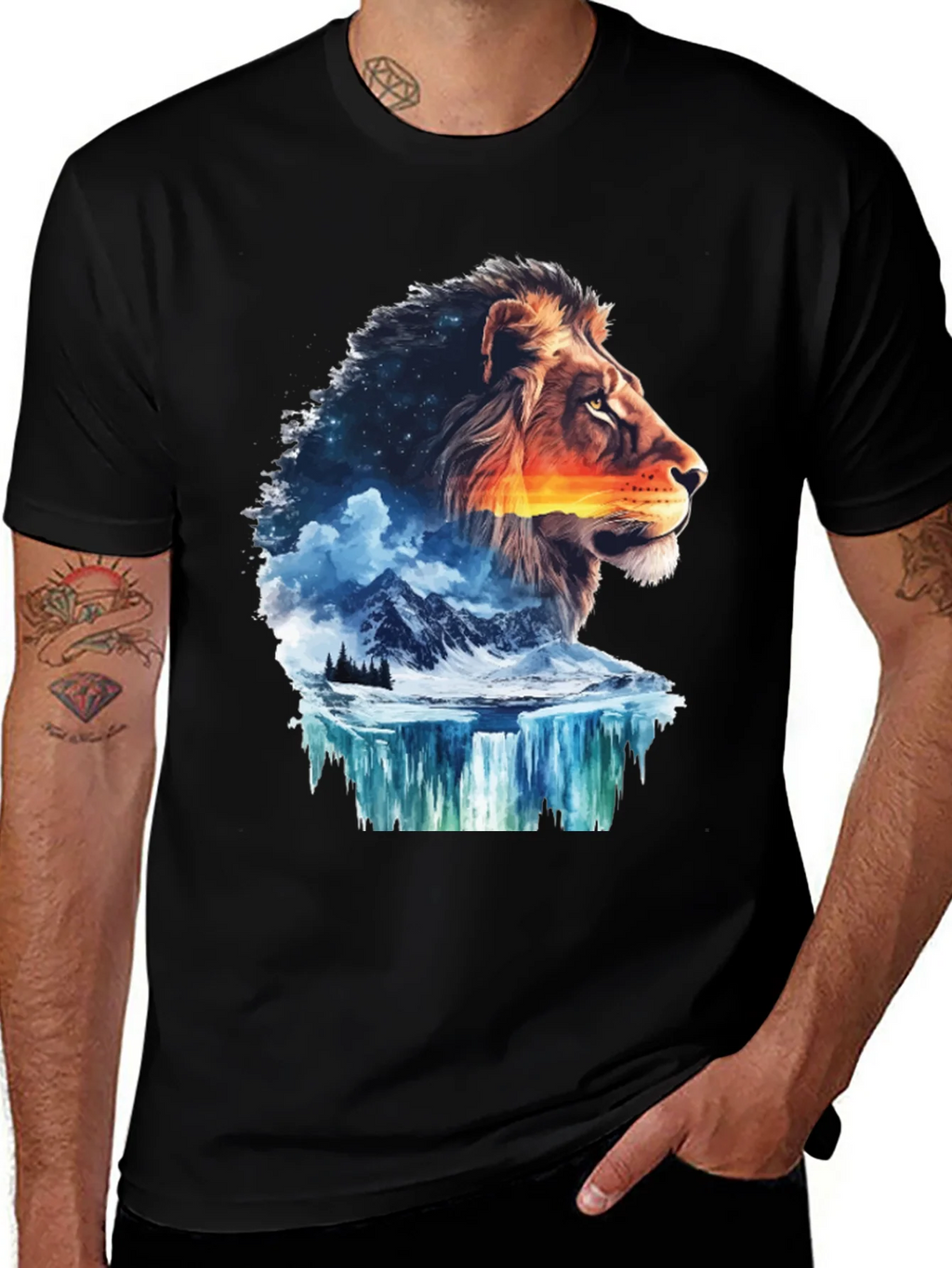 Lion Nature T-Shirt - Mens Graphic Tee
