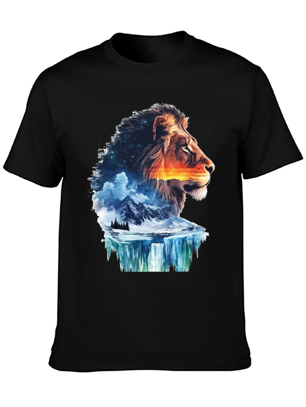Lion Nature T-Shirt - Mens Graphic Tee