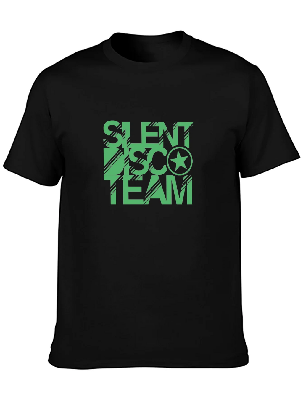 Silent Disco Team Graphic Tee - Black Cotton