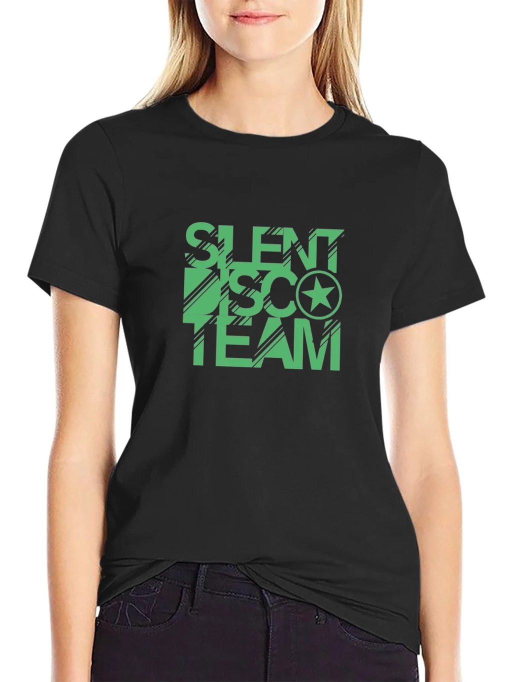 Silent Disco Team Graphic Tee - Black Cotton