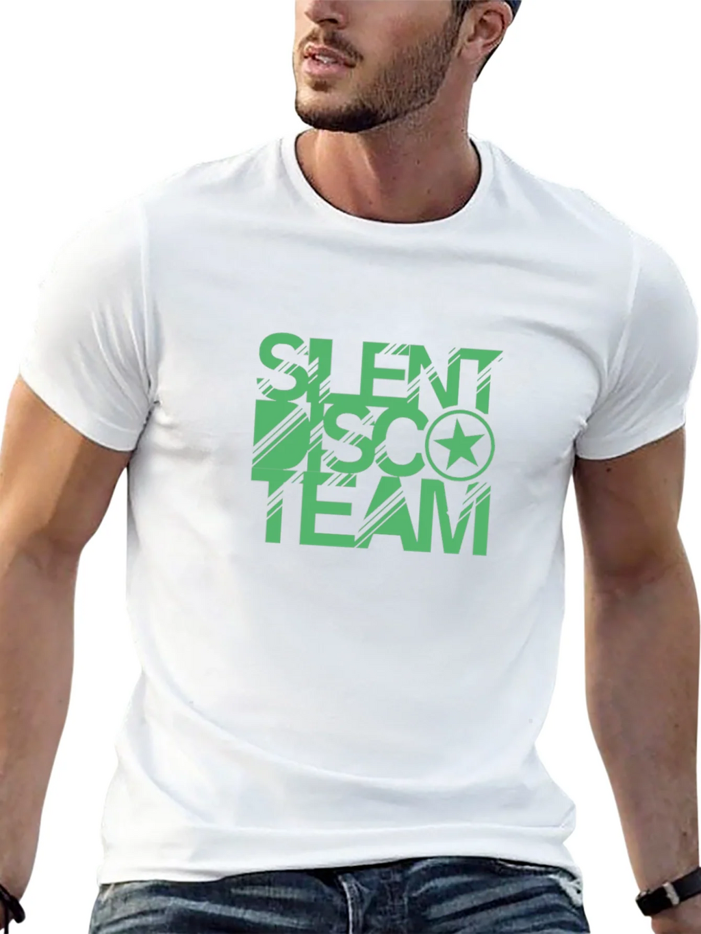 Silent Disco Team Graphic Tee - Black Cotton