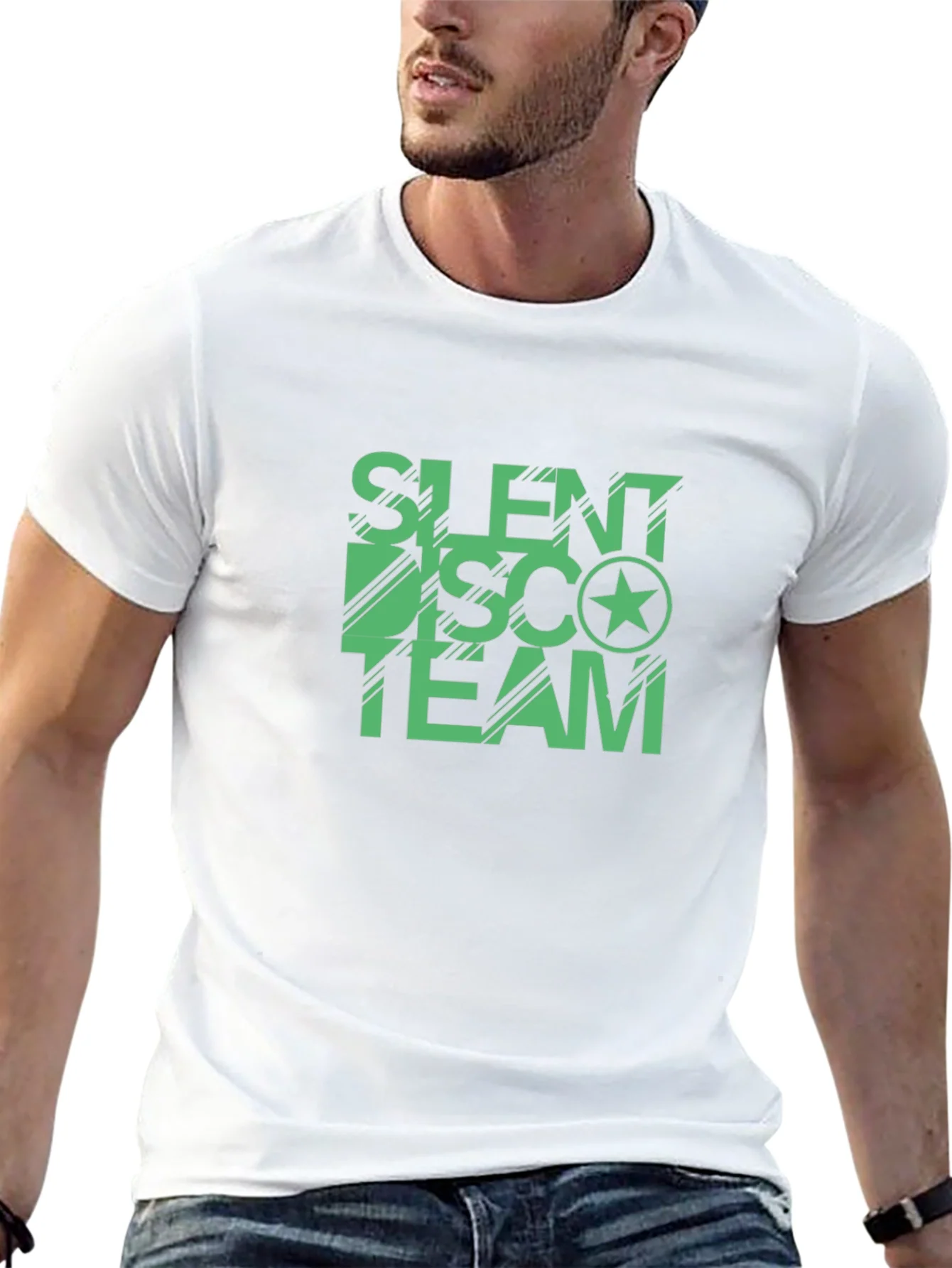 Silent Disco Team Graphic Tee - Black Cotton
