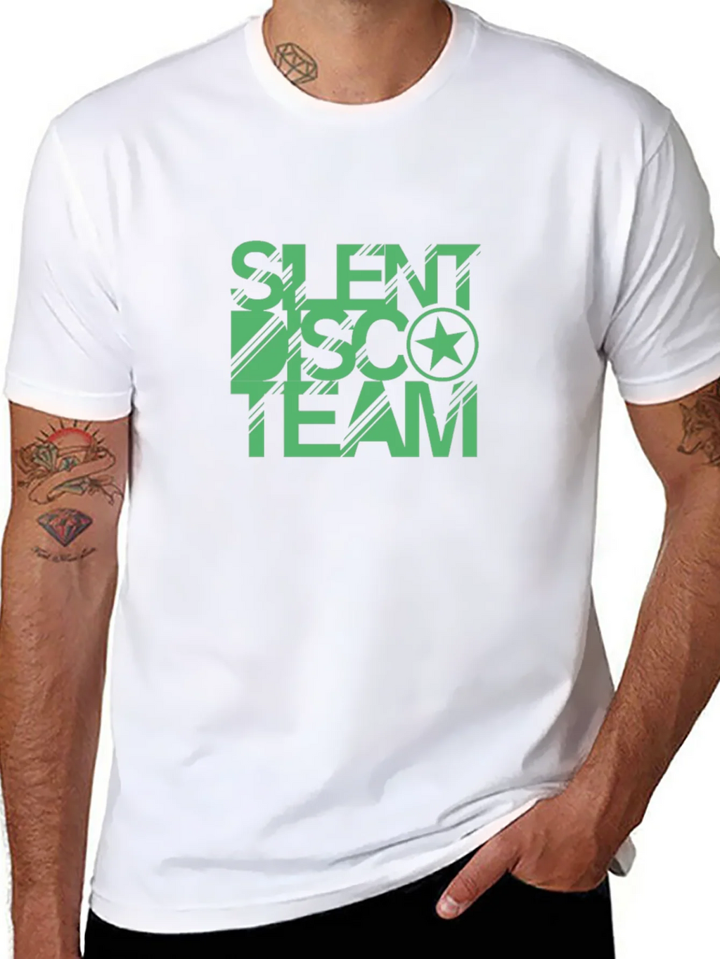 Silent Disco Team Graphic Tee - Black Cotton
