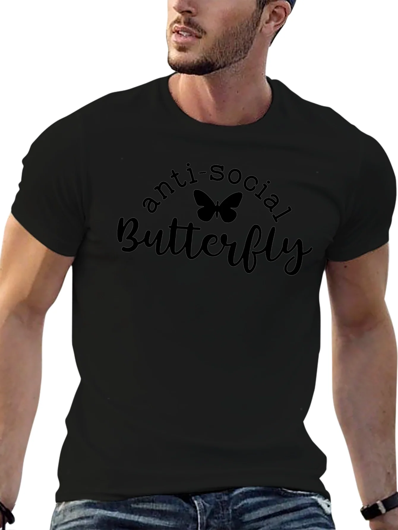 Anti-Social Butterfly Black T-Shirt