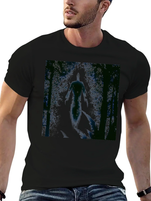 Abstract Forest Graphic Black T-Shirt