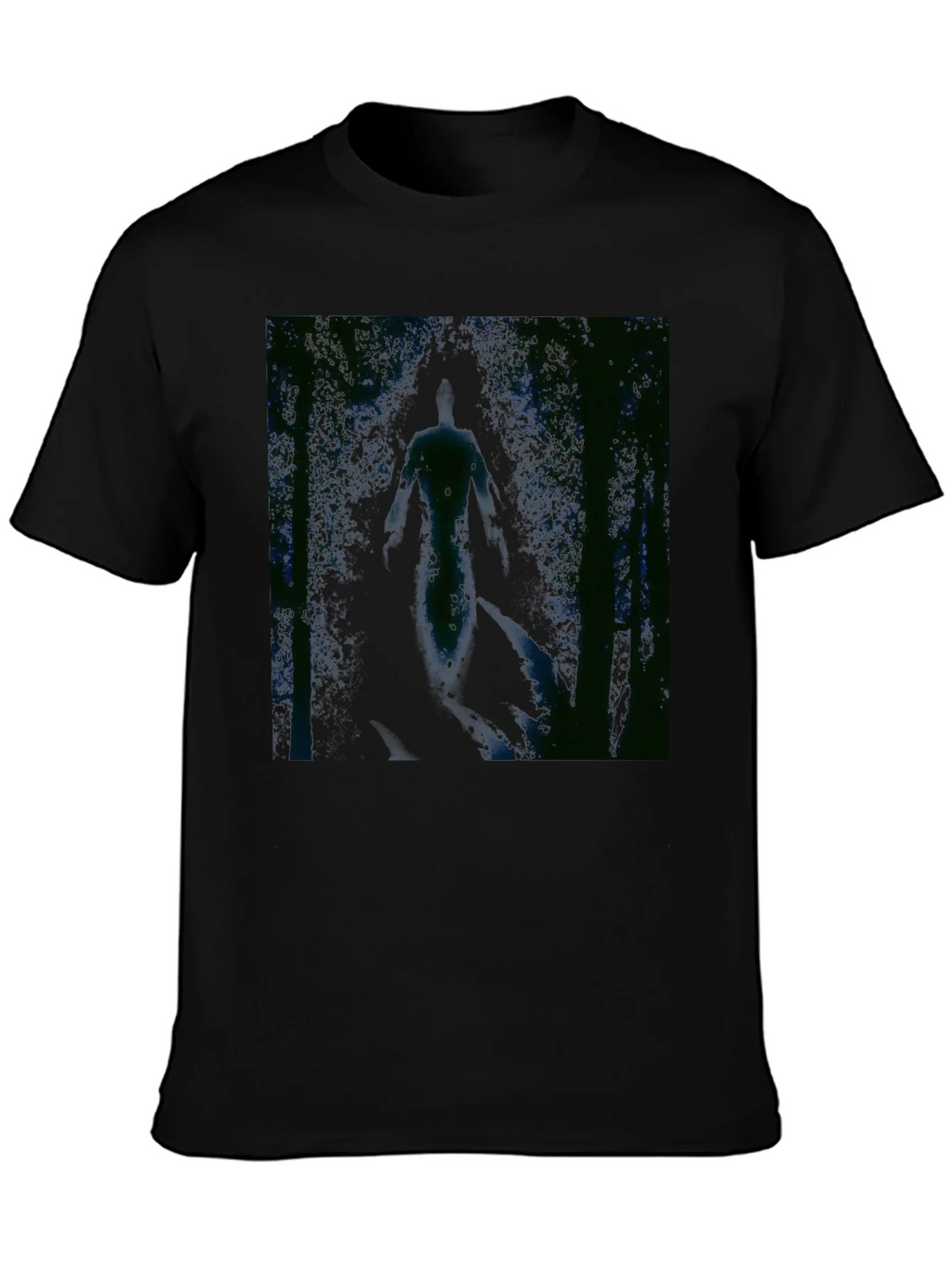 Abstract Forest Graphic Black T-Shirt