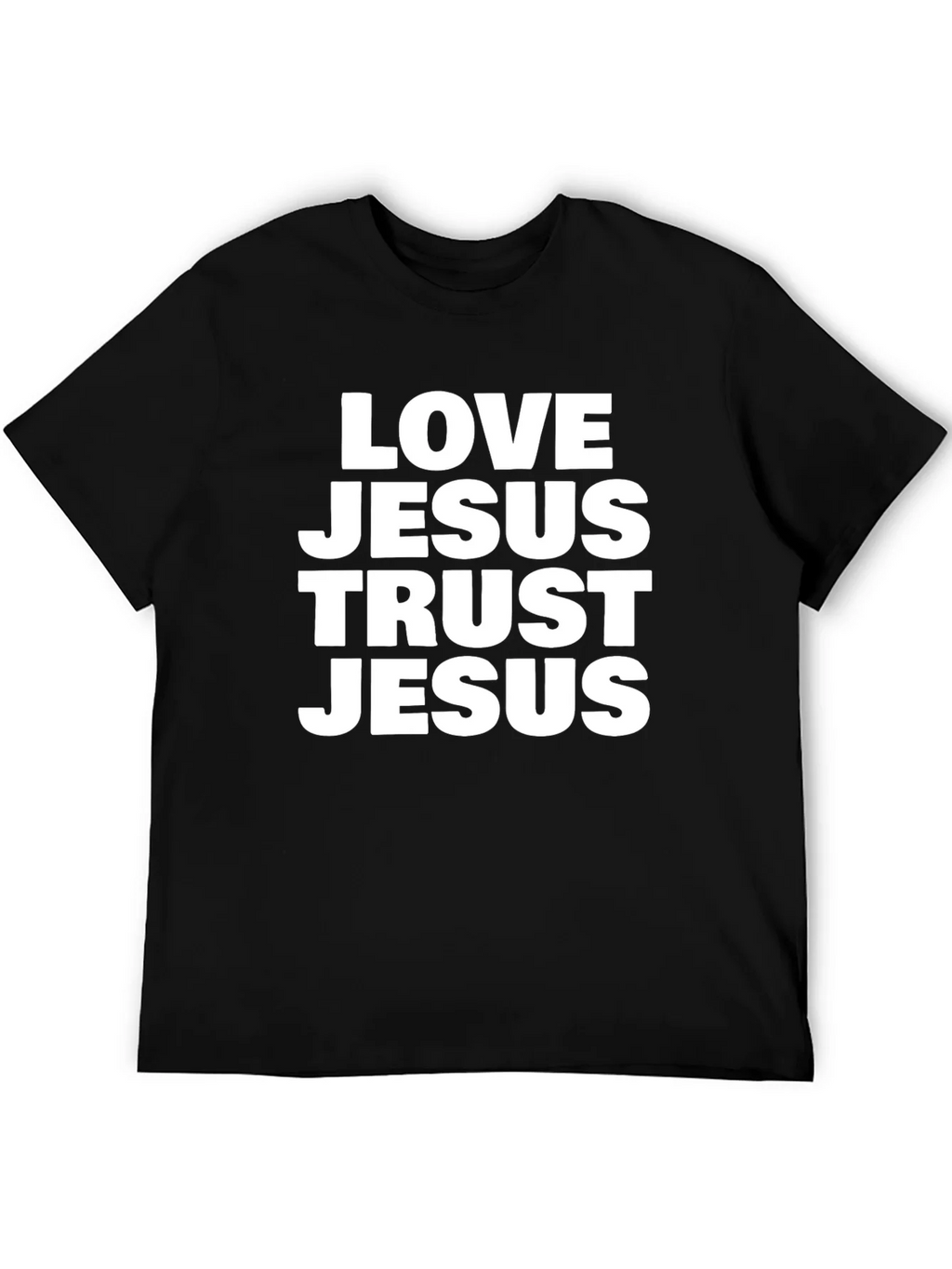 Love Jesus Trust Jesus Black T-Shirt