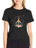 Peace & Flowers Graphic T-Shirt