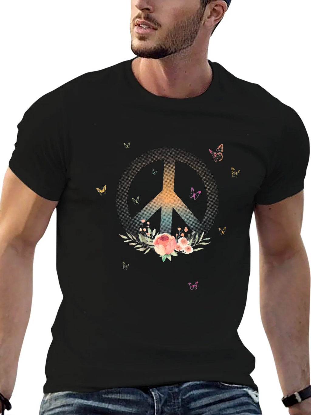 Peace & Flowers Graphic T-Shirt