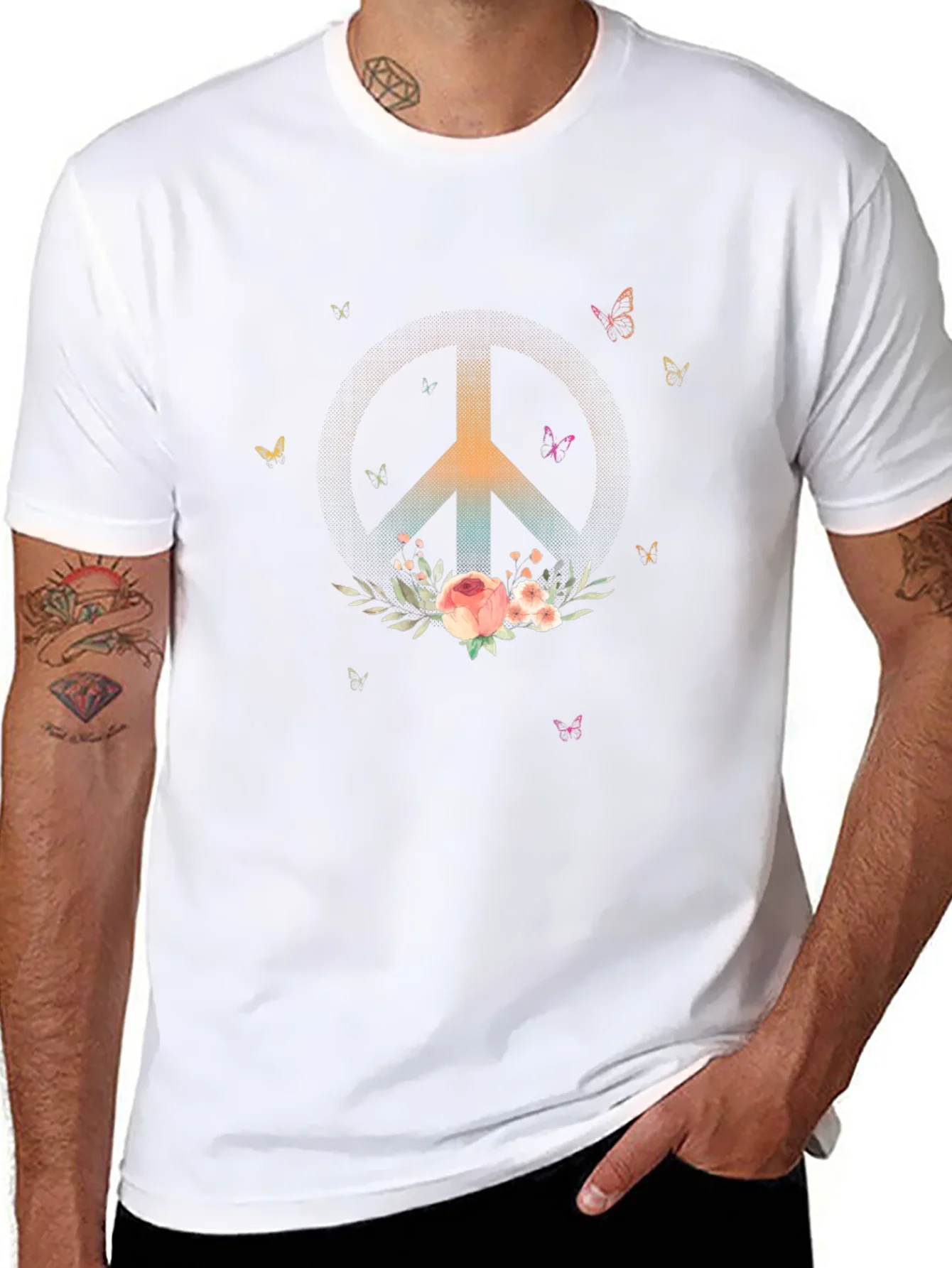 Peace & Flowers Graphic T-Shirt