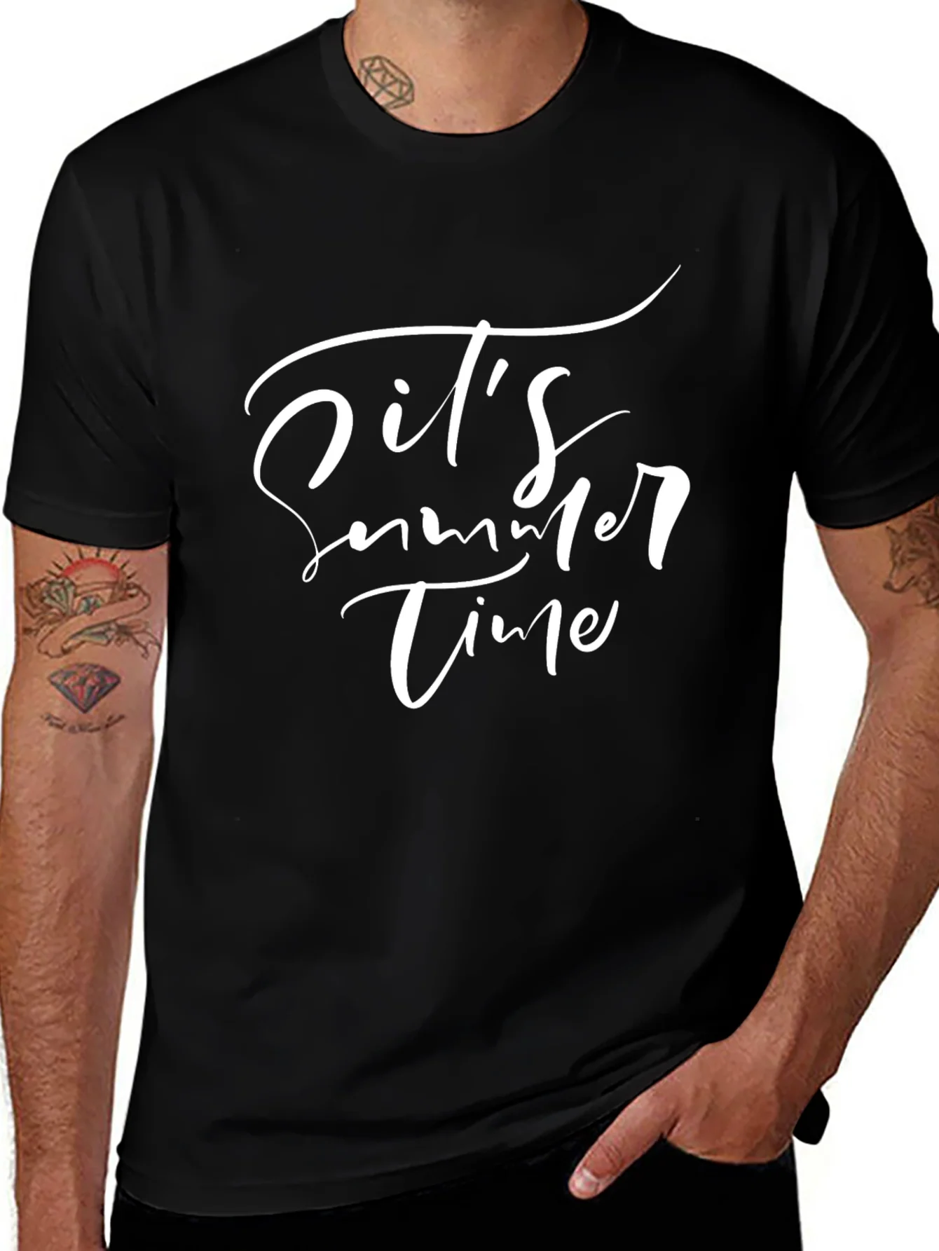 Its Summer Time Black T-Shirt