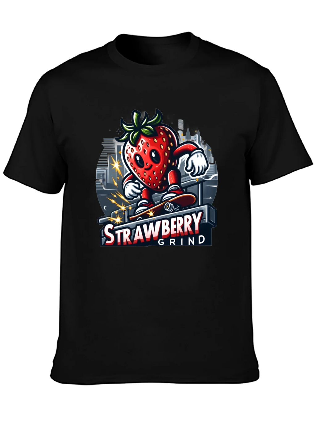 Strawberry Grind T-Shirt - Cool Graphic Tee