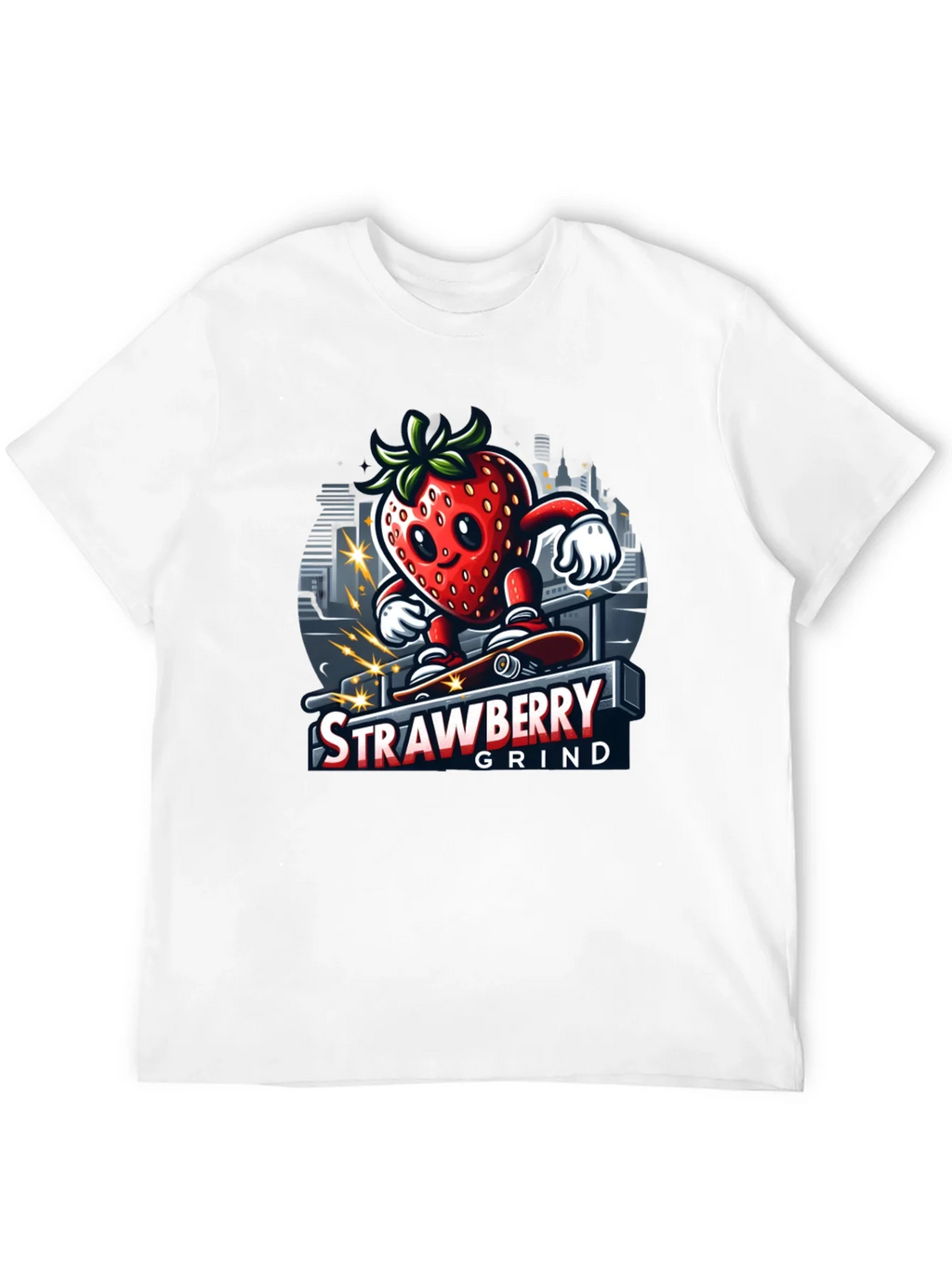 Strawberry Grind T-Shirt - Cool Graphic Tee