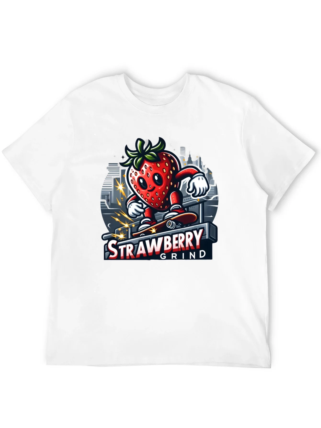 Strawberry Grind T-Shirt - Cool Graphic Tee