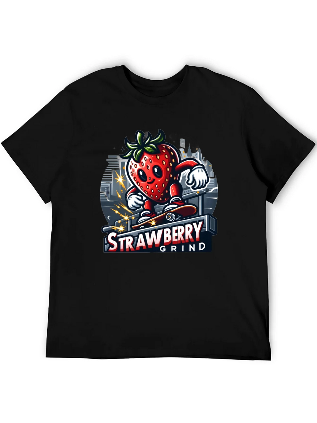 Strawberry Grind T-Shirt - Cool Graphic Tee