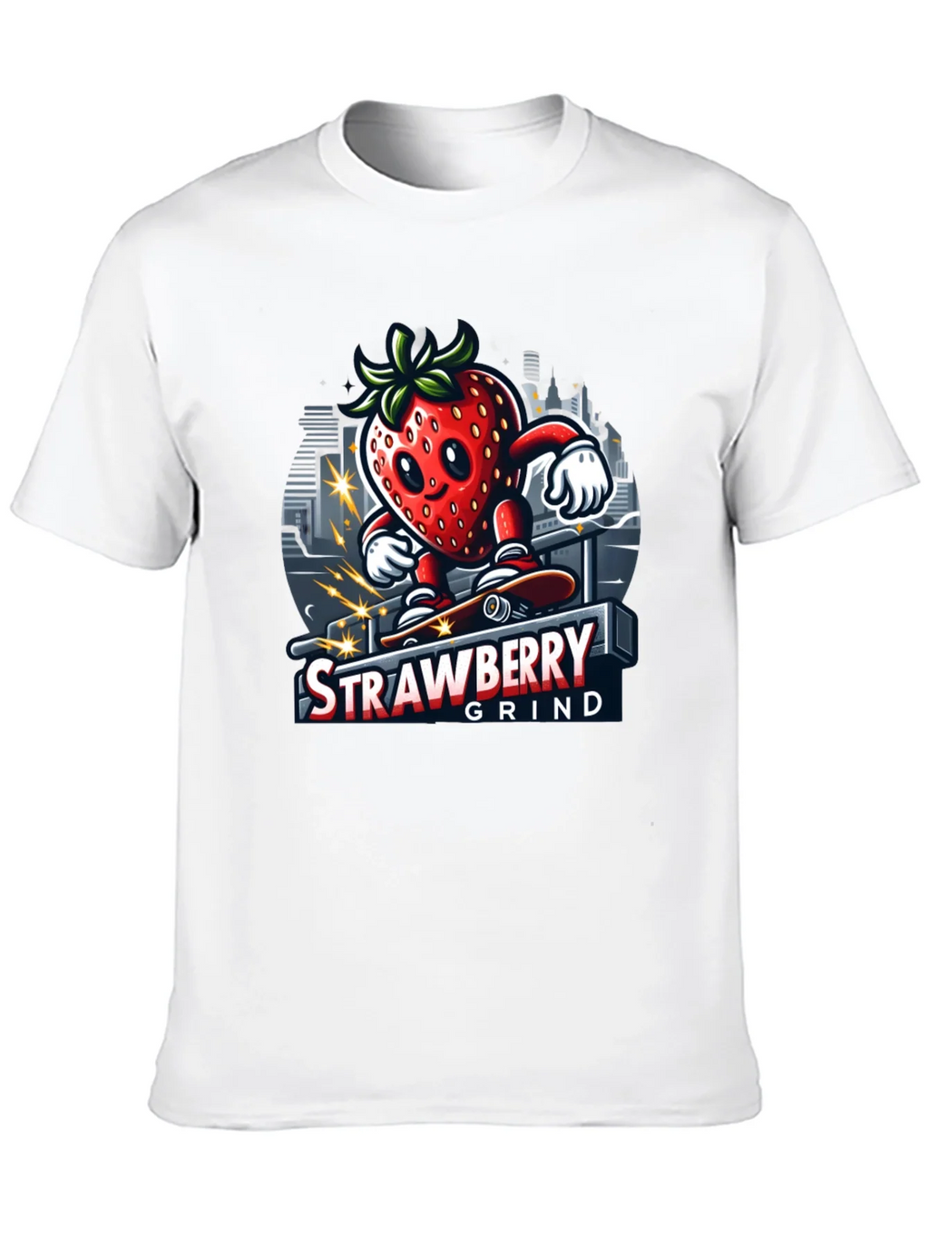 Strawberry Grind T-Shirt - Cool Graphic Tee