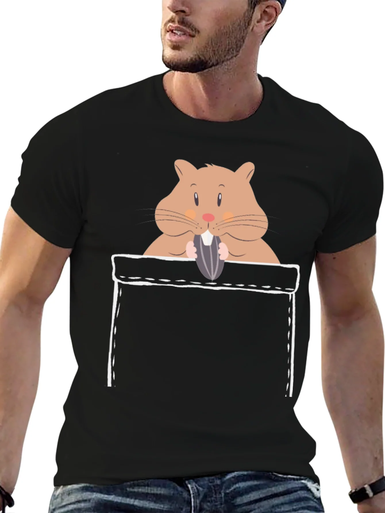 Hamster Pocket Graphic T-Shirt