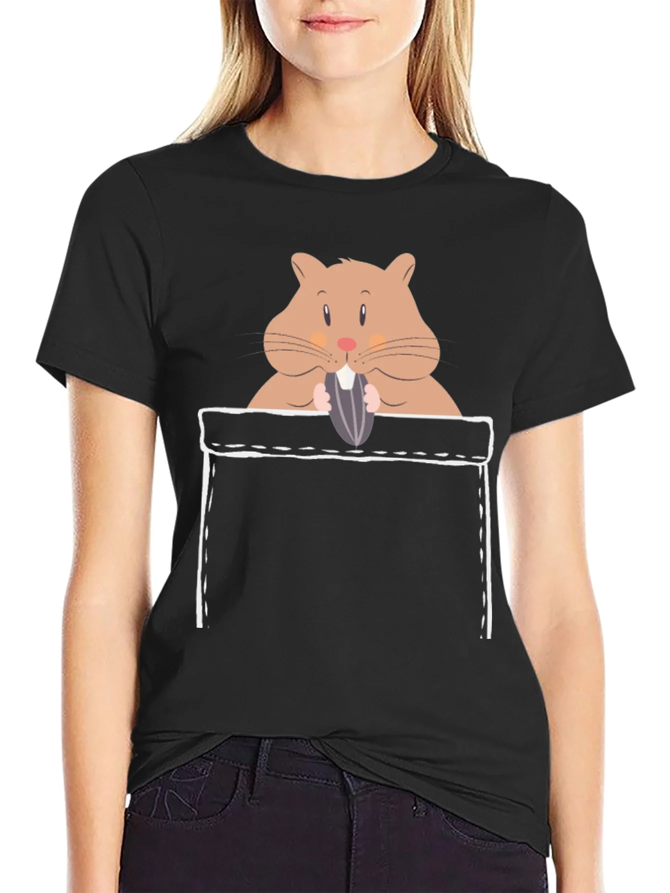Hamster Pocket Graphic T-Shirt