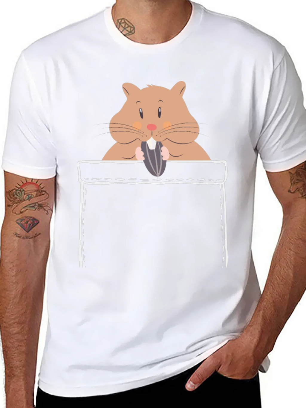 Hamster Pocket Graphic T-Shirt