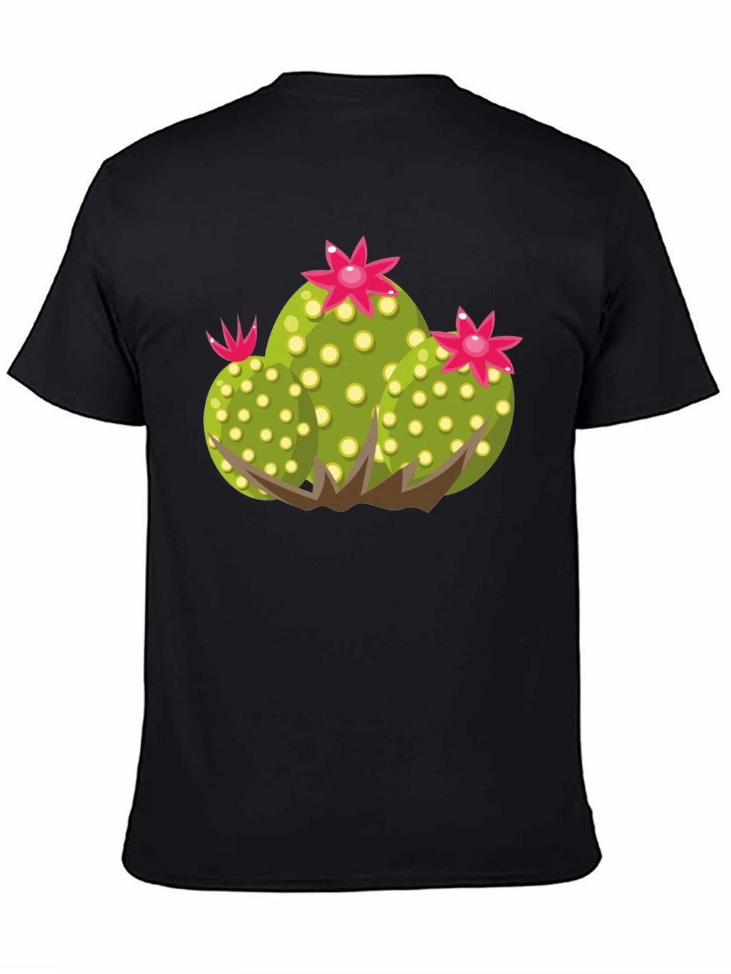 Cactus Graphic Black T-Shirt - Nature Inspired Apparel