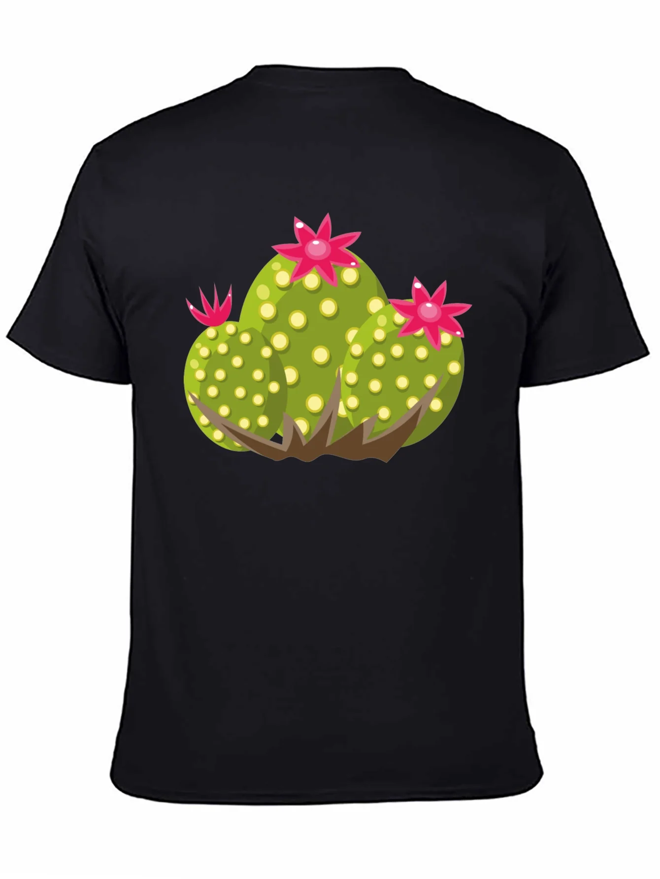 Cactus Graphic Black T-Shirt - Nature Inspired Apparel