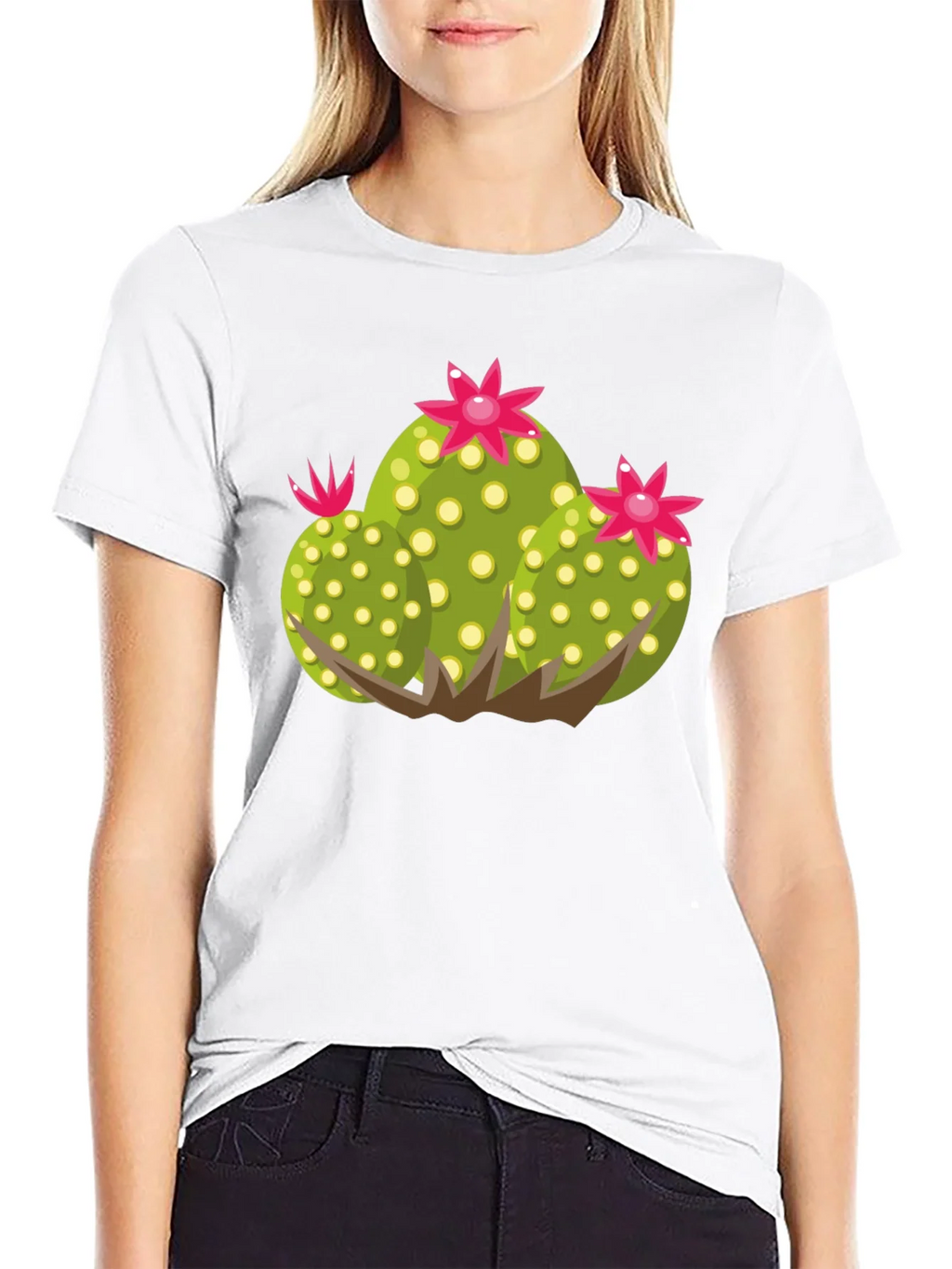 Cactus Graphic Black T-Shirt - Nature Inspired Apparel