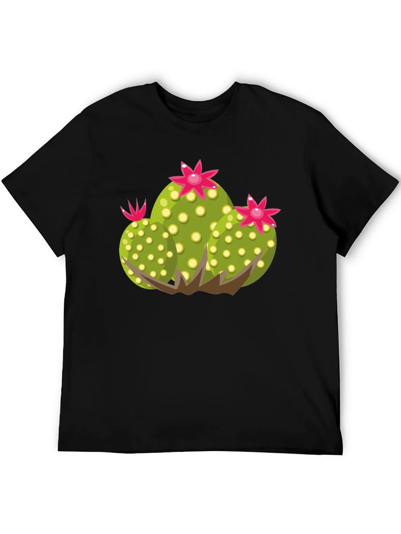 Cactus Graphic Black T-Shirt - Nature Inspired Apparel
