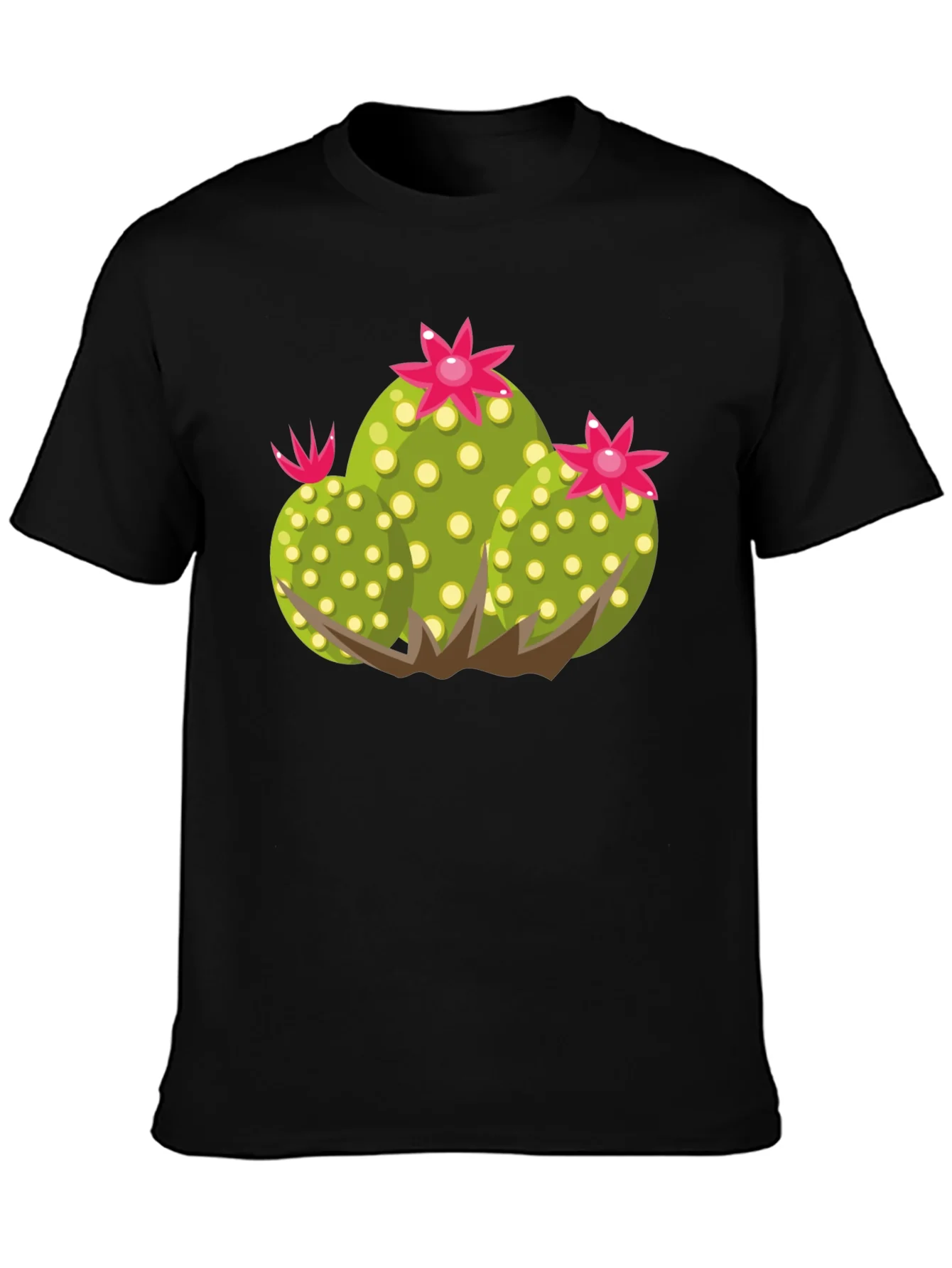 Cactus Graphic Black T-Shirt - Nature Inspired Apparel