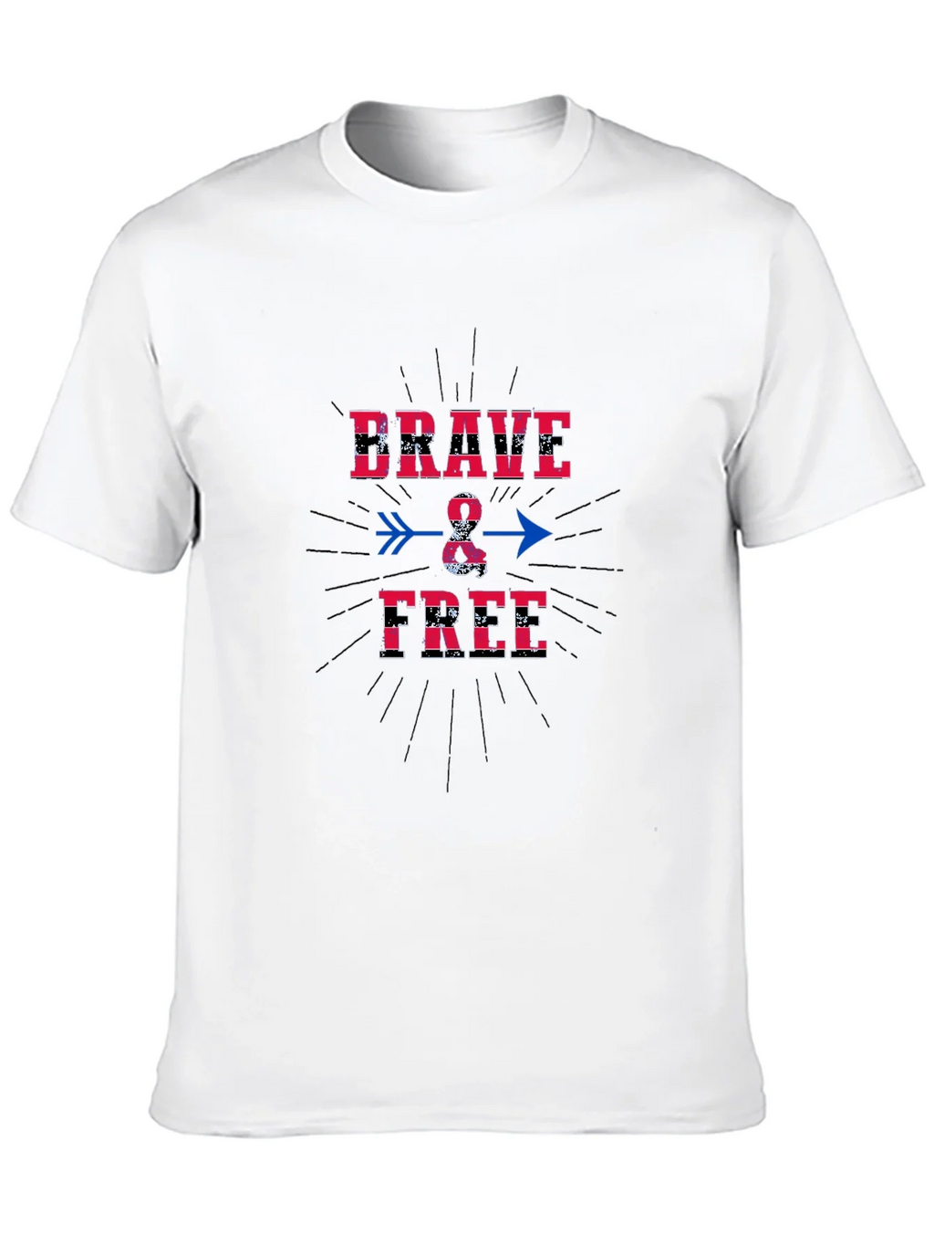 Brave & Free Graphic T-Shirt - Patriotic Design