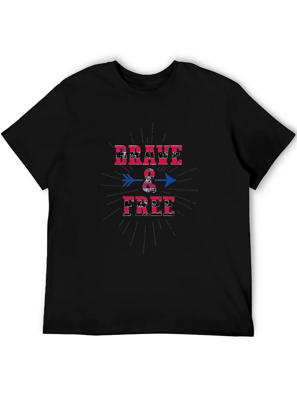 Brave & Free Graphic T-Shirt - Patriotic Design