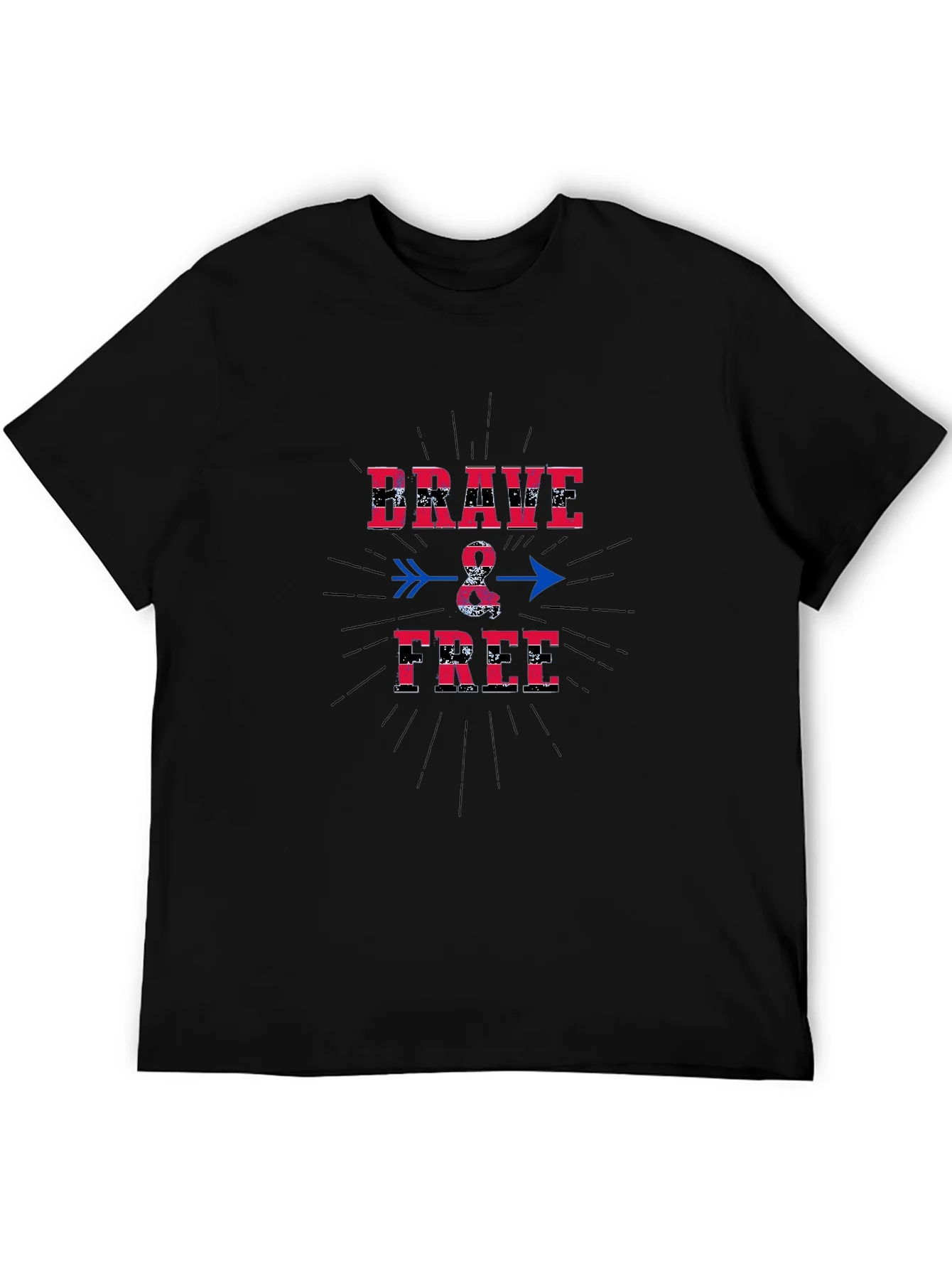 Brave & Free Graphic T-Shirt - Patriotic Design