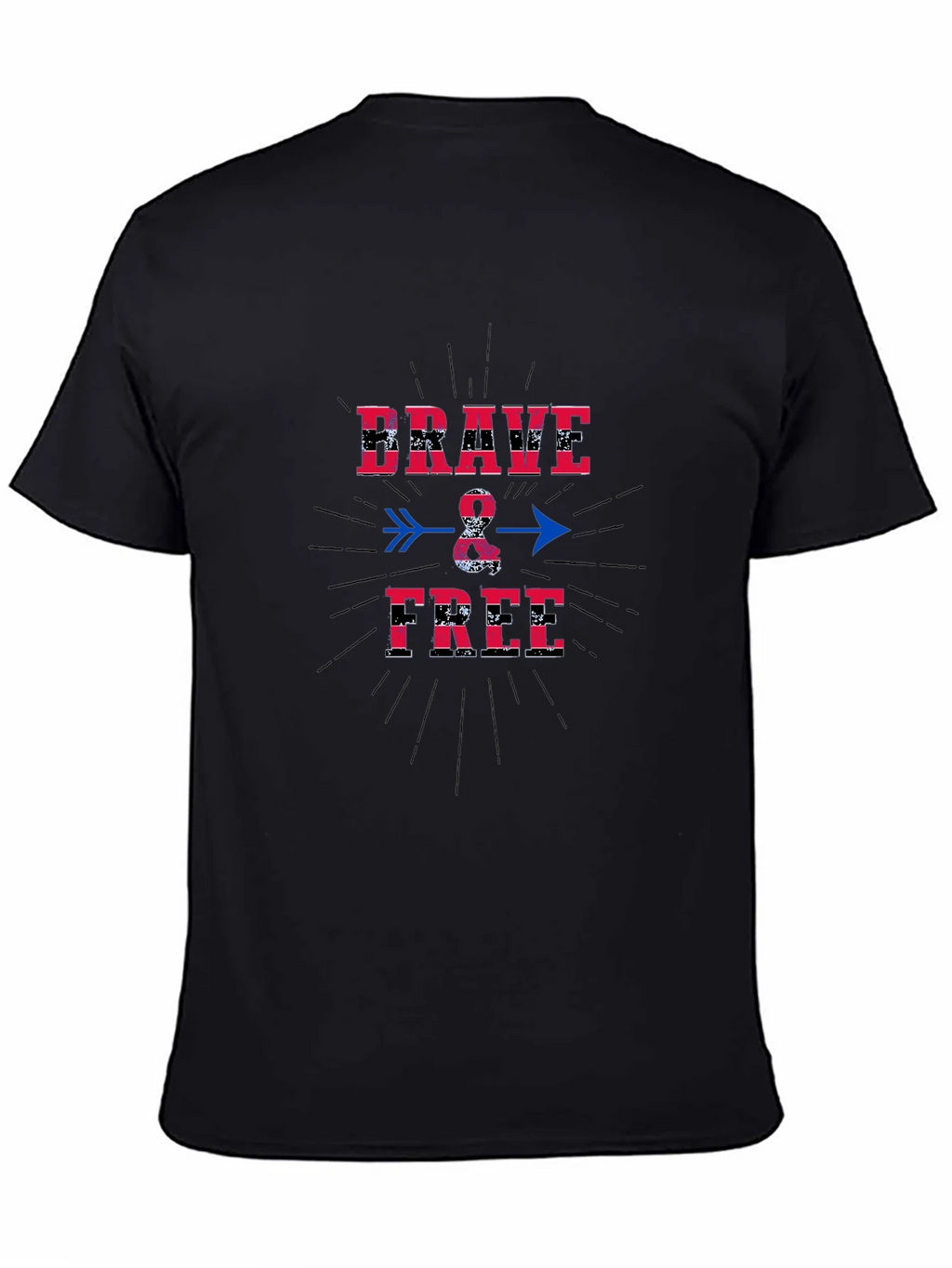 Brave & Free Graphic T-Shirt - Patriotic Design
