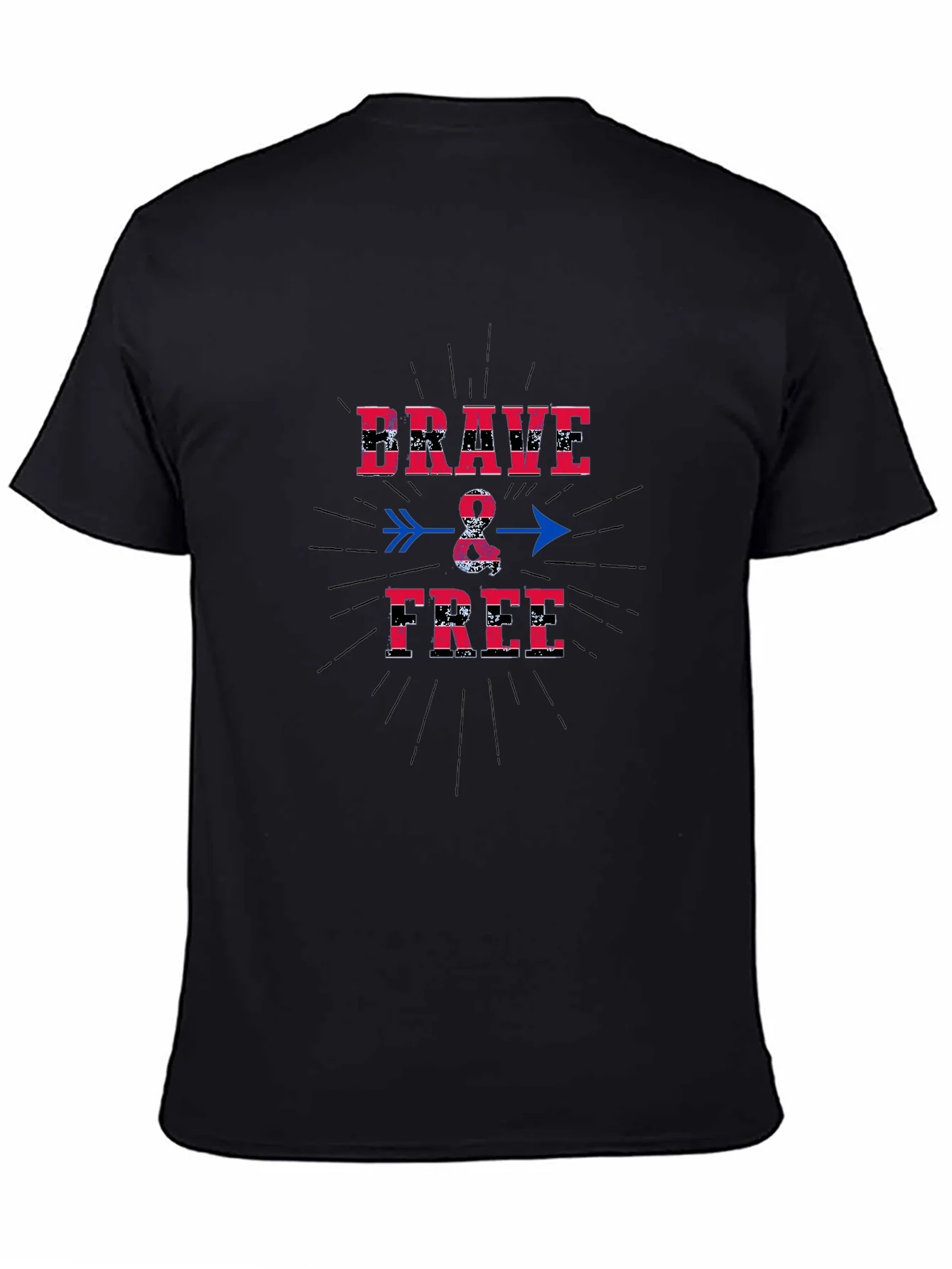 Brave & Free Graphic T-Shirt - Patriotic Design