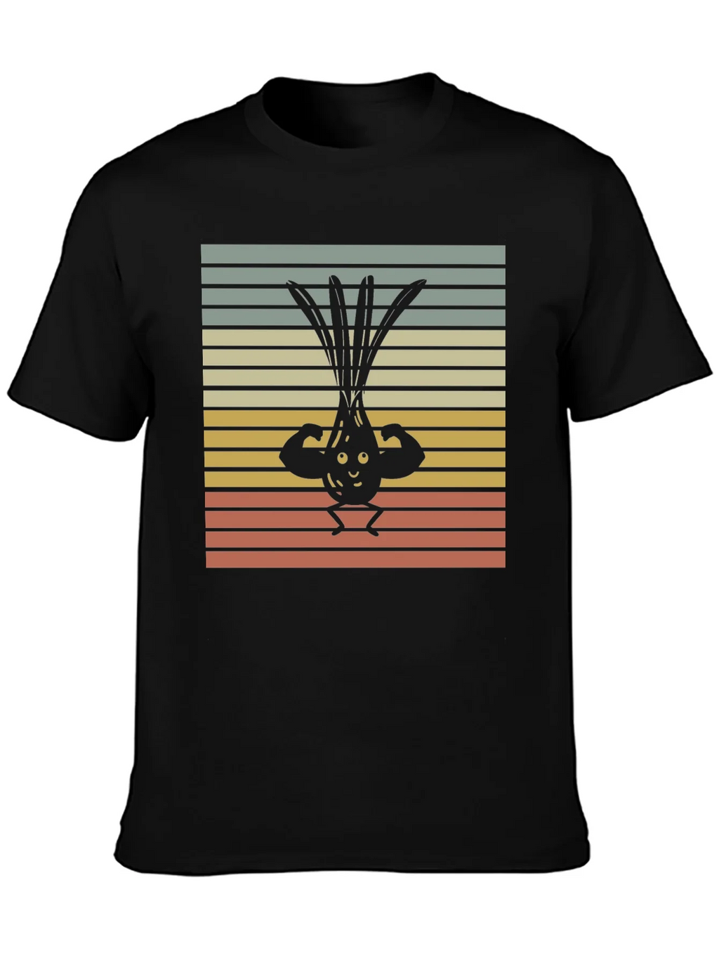 Funny Buff Onion T-Shirt - Retro Vegetable Gym Tee