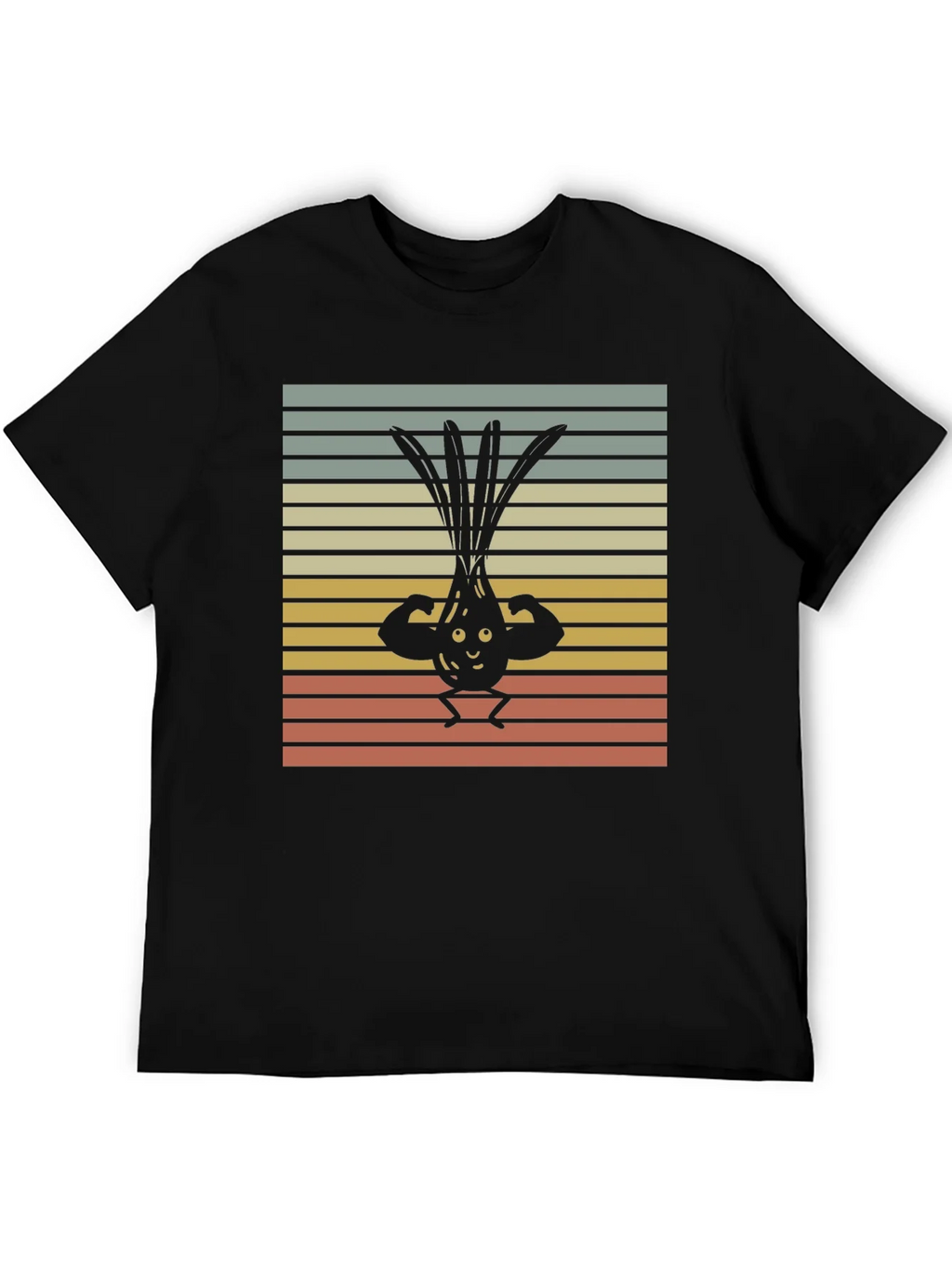 Funny Buff Onion T-Shirt - Retro Vegetable Gym Tee
