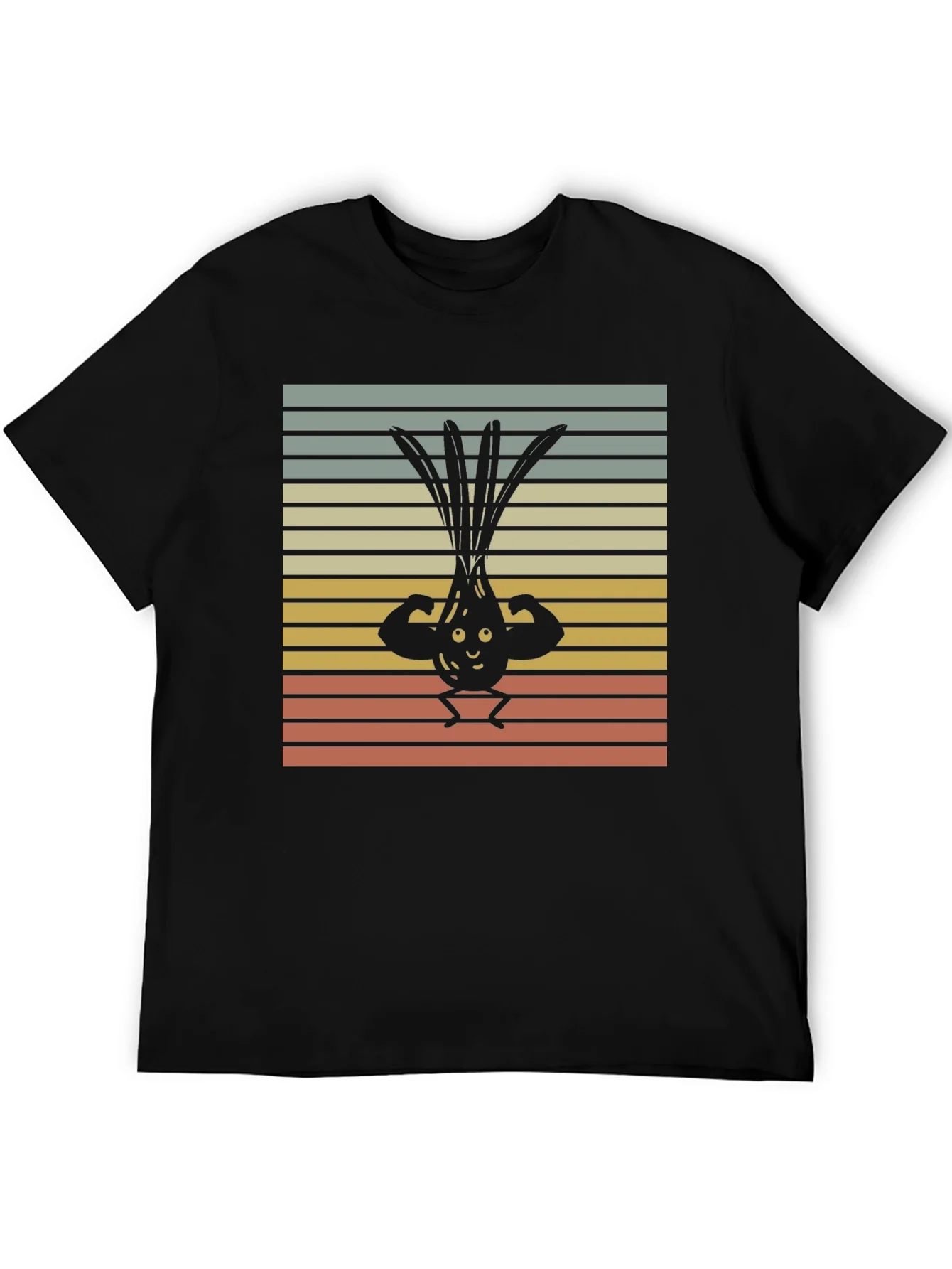 Funny Buff Onion T-Shirt - Retro Vegetable Gym Tee