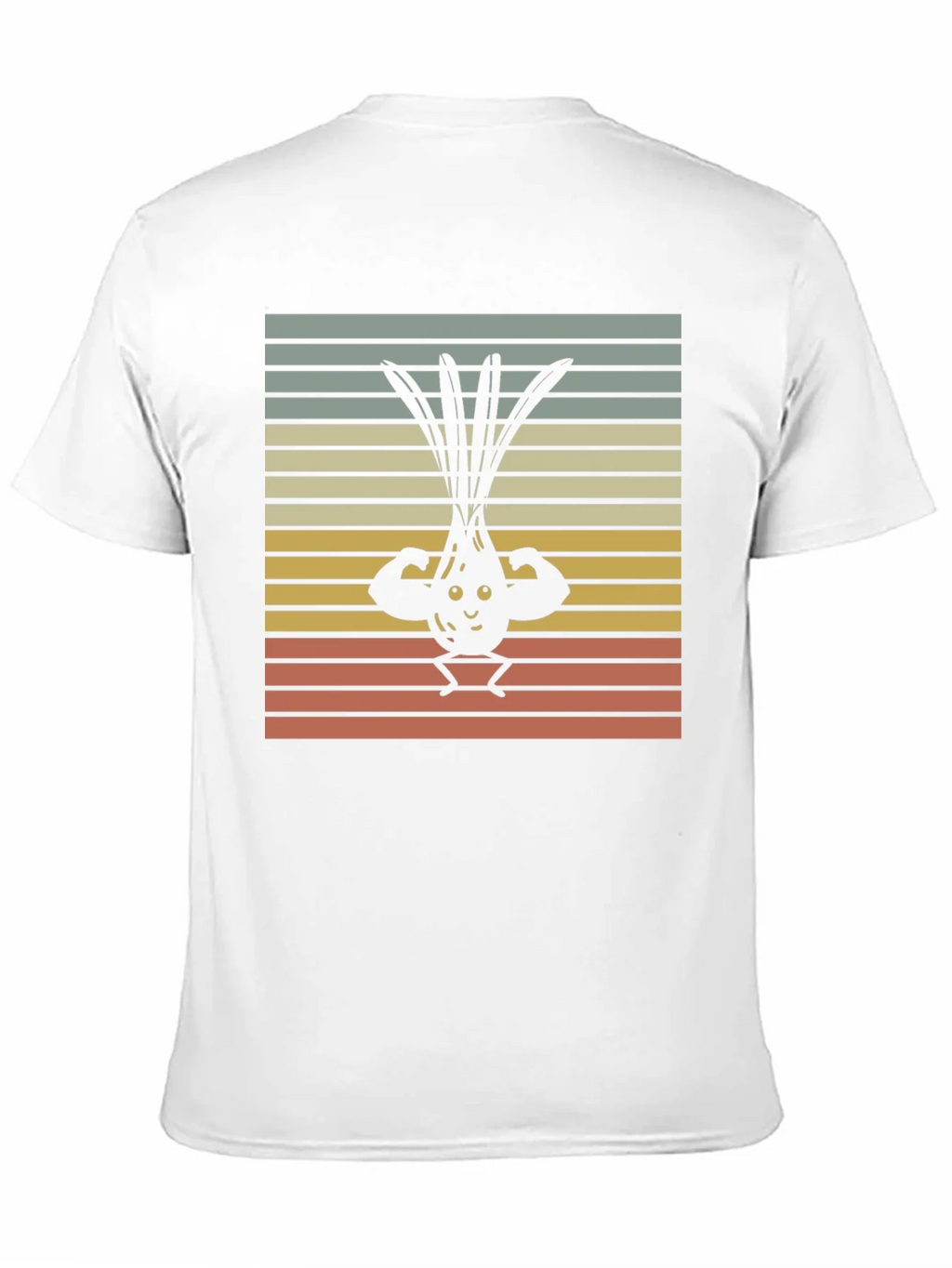 Funny Buff Onion T-Shirt - Retro Vegetable Gym Tee