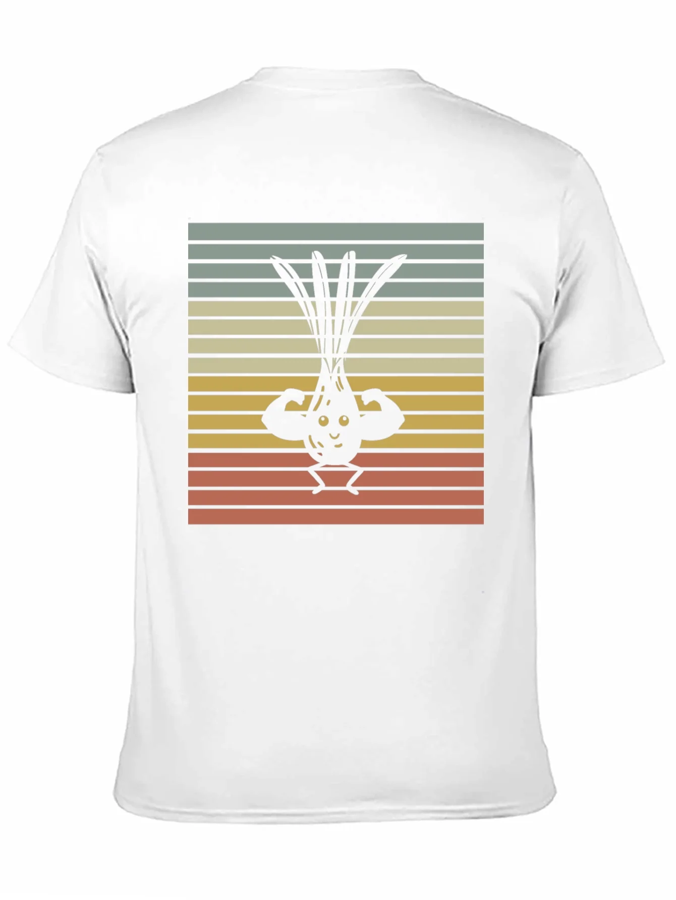 Funny Buff Onion T-Shirt - Retro Vegetable Gym Tee