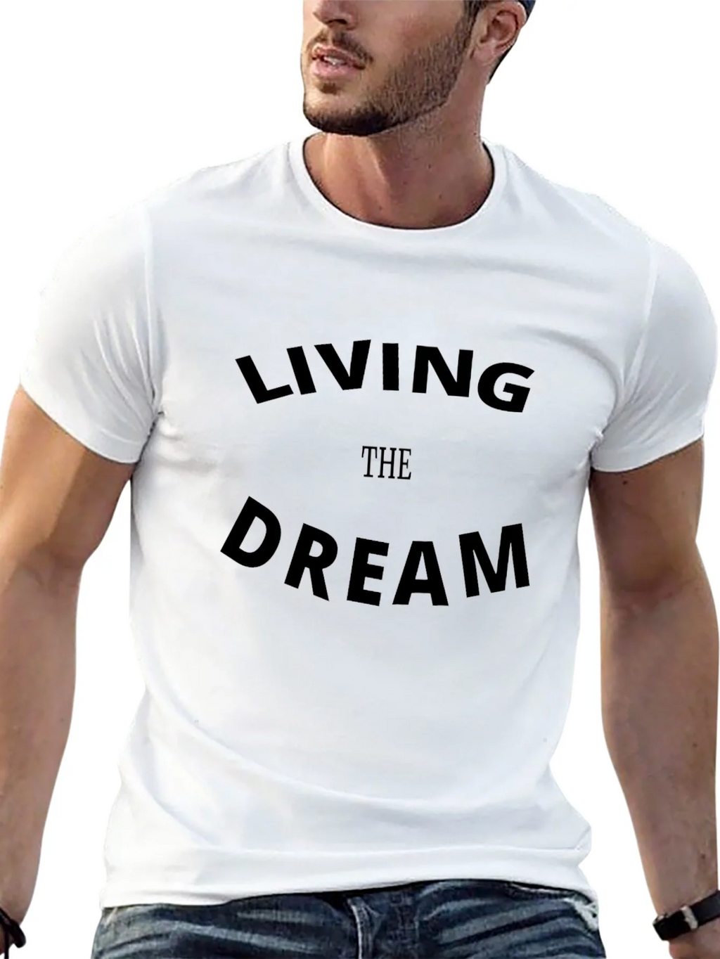 Living the Dream Black Graphic Tee
