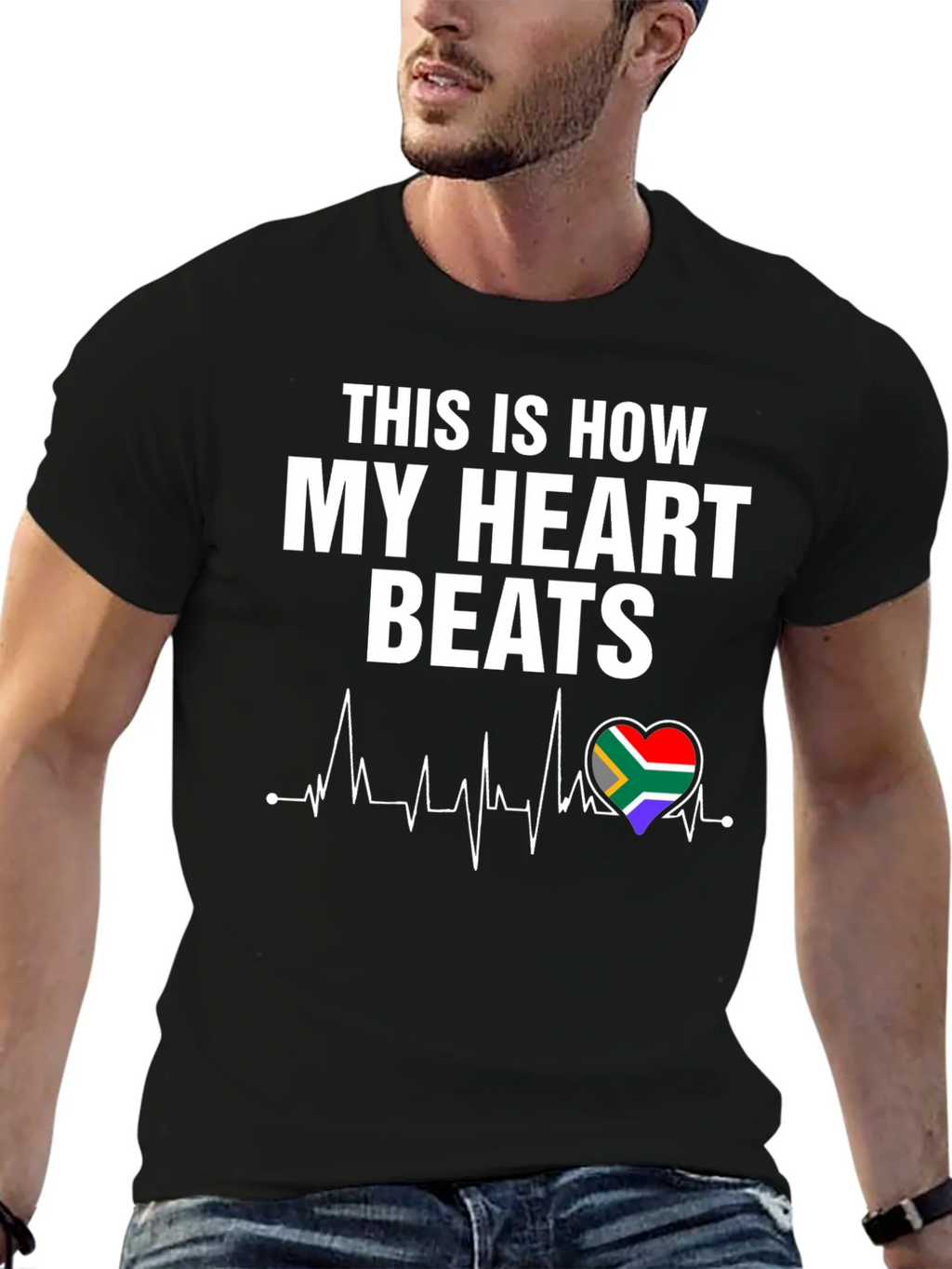 South Africa Heartbeat T-Shirt - Show Your Love!