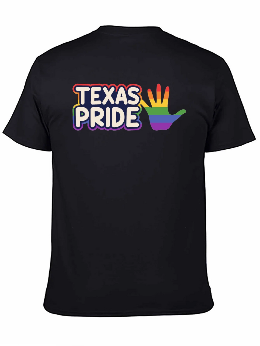 Texas Pride LGBTQ+ Rainbow Hand T-Shirt