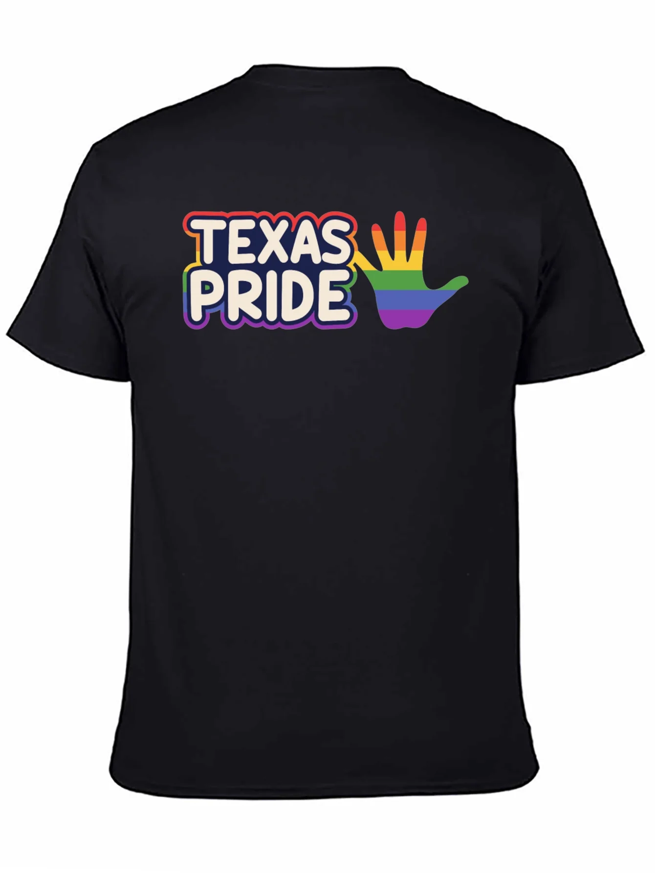 Texas Pride LGBTQ+ Rainbow Hand T-Shirt