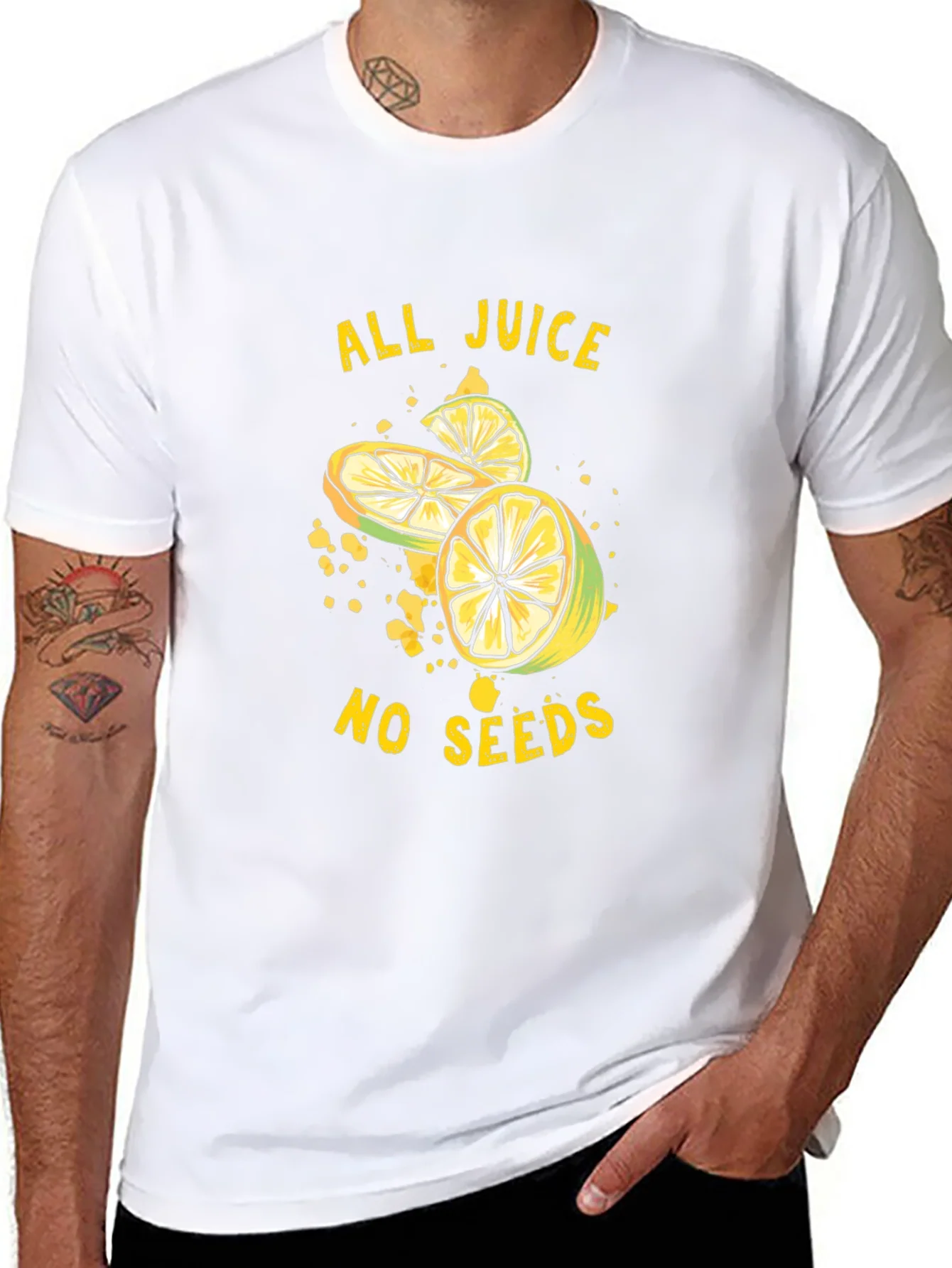 All Juice No Seeds Graphic Tee - Black