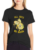 All Juice No Seeds Graphic Tee - Black