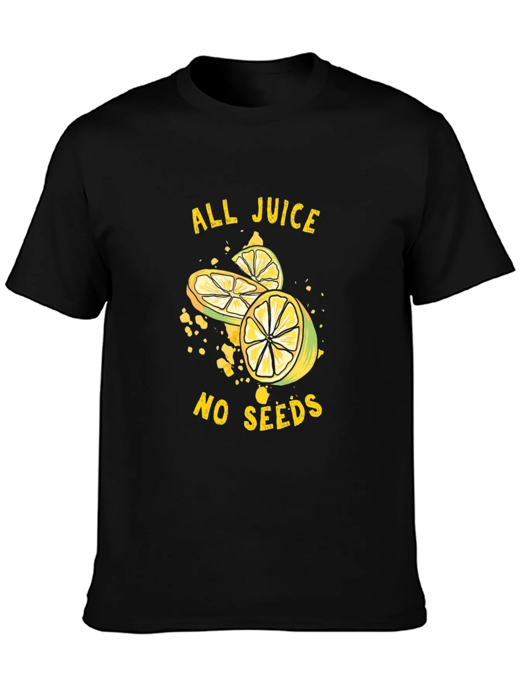 All Juice No Seeds Graphic Tee - Black