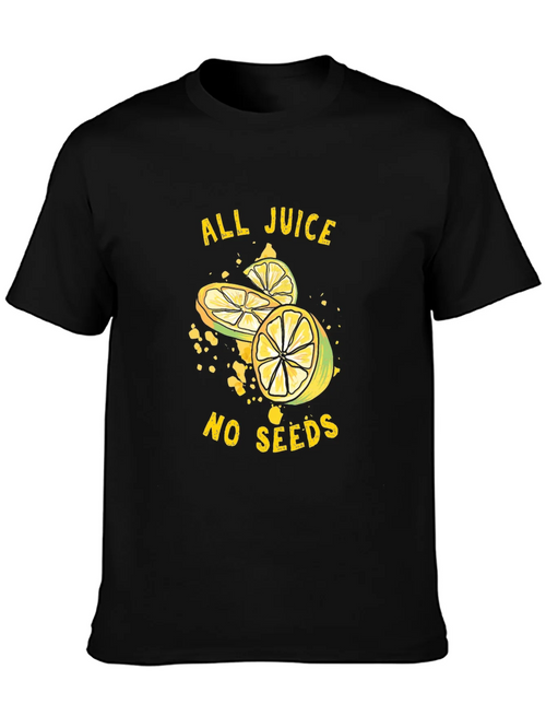 All Juice No Seeds Graphic Tee - Black