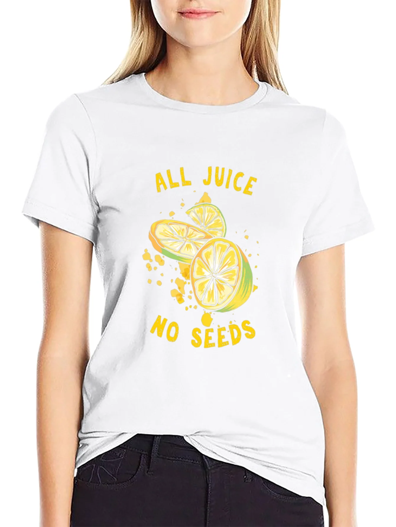 All Juice No Seeds Graphic Tee - Black