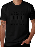88 Keys 10 Fingers No Problem Black Tee