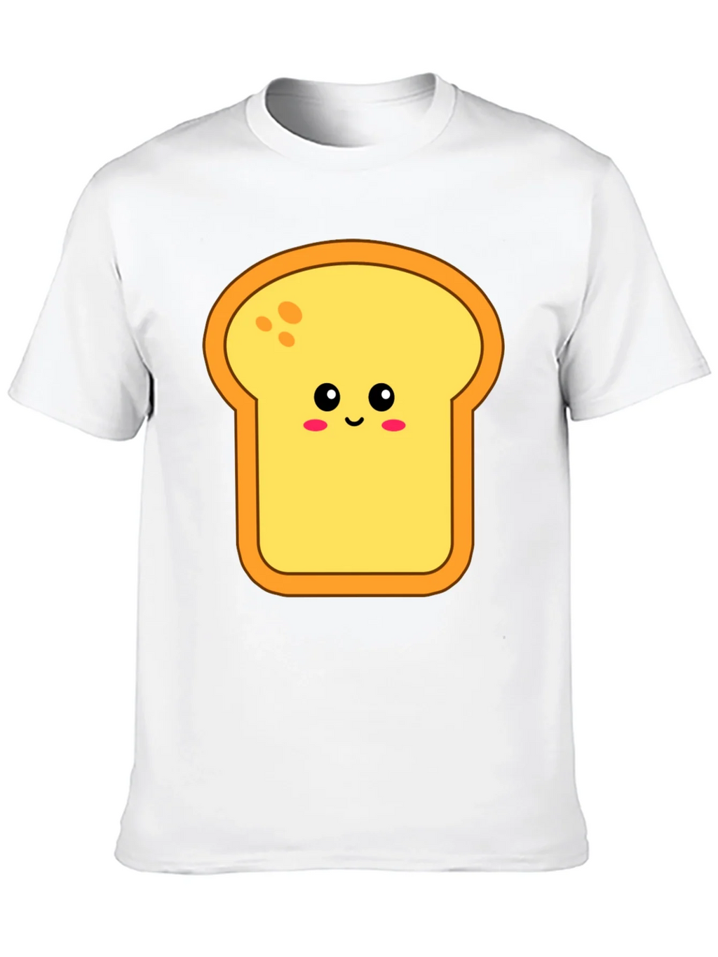 Cute Toast Graphic Tee - Black Cotton Shirt